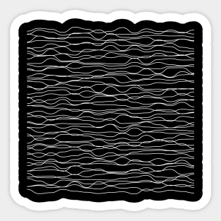 Wavy black Lines Design Sticker